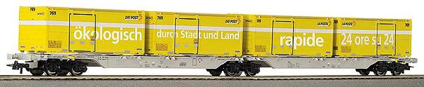 Twin Unit Flat car with containers AAE<br /><a href='images/pictures/Roco/66565.jpg' target='_blank'>Full size image</a>